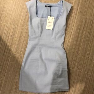 Zara light blue dress